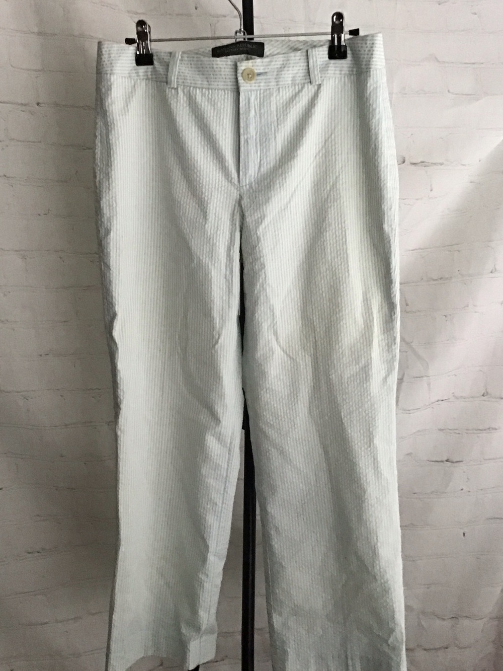 Banana Republic Factory Light Mint Seersucker Chinos